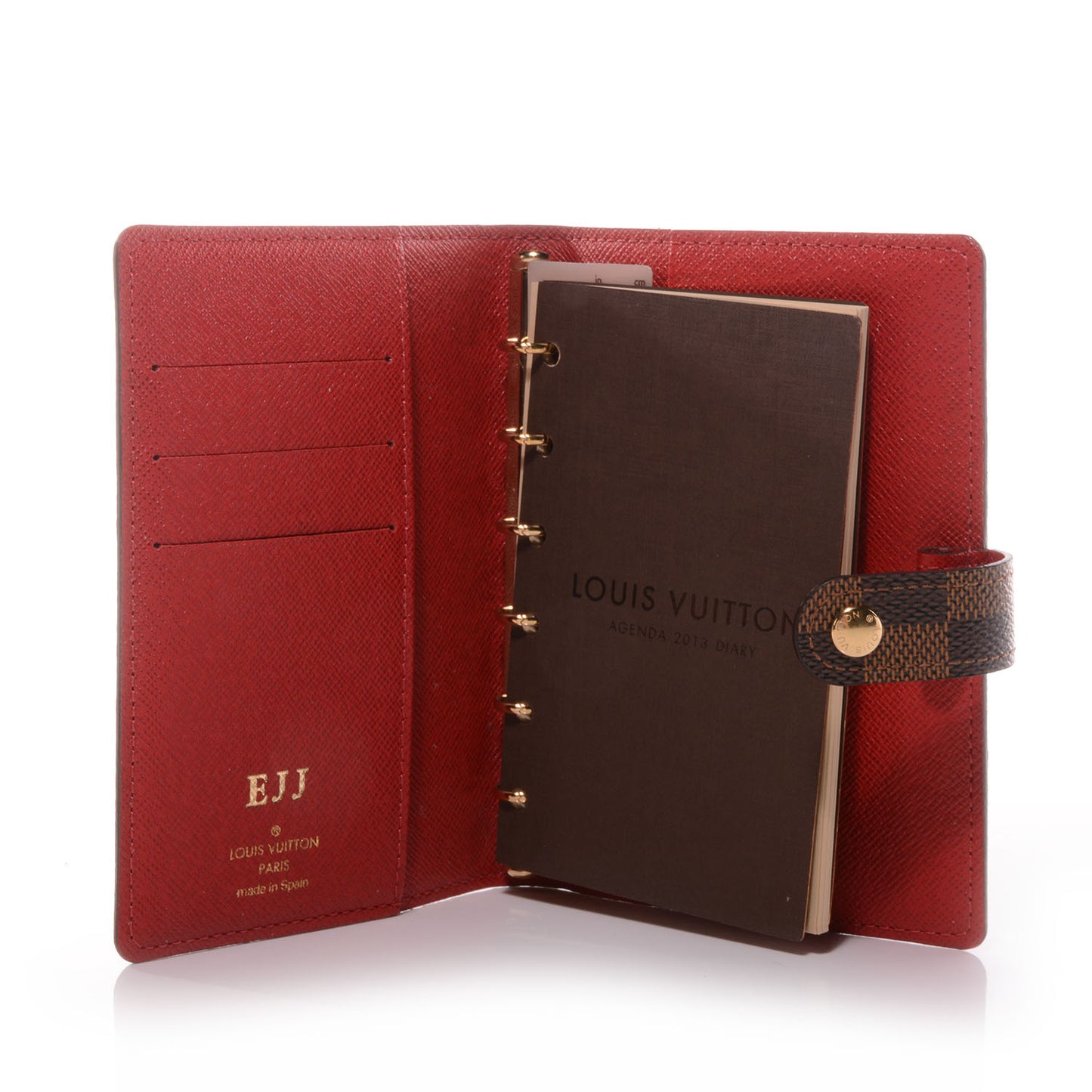 Damier Ebene Patch Small Ring Agenda Cover