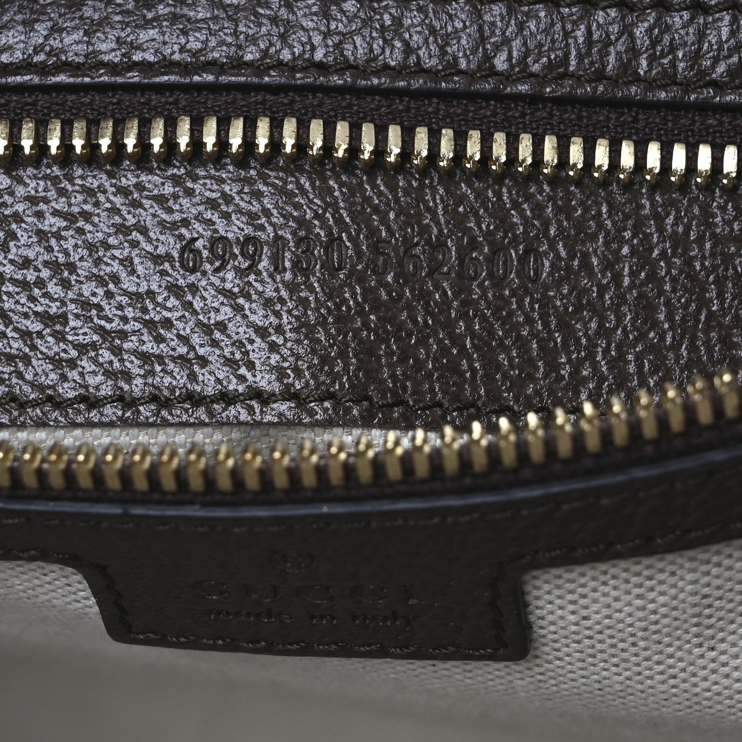 Gucci Monogram Jumbo GG Textured Dollar Calfskin Web Wristlet Messenger Bag Camel Ebony New Acero 7 of 12