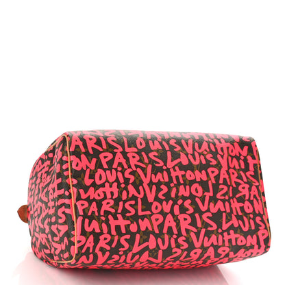 Louis Vuitton Monogram Graffiti Speedy 30 Fuchsia 4 of 11
