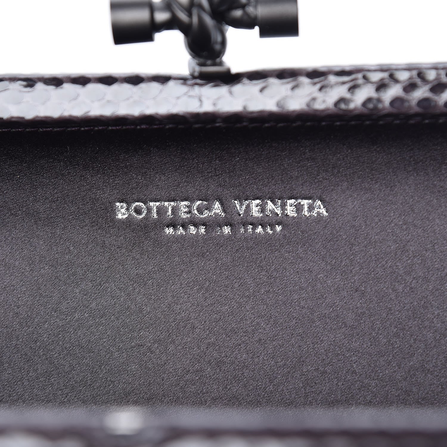 Bottega Veneta Satin Intreccio Impero Ayers Stretch Knot Clutch Quetsche 8 of 9