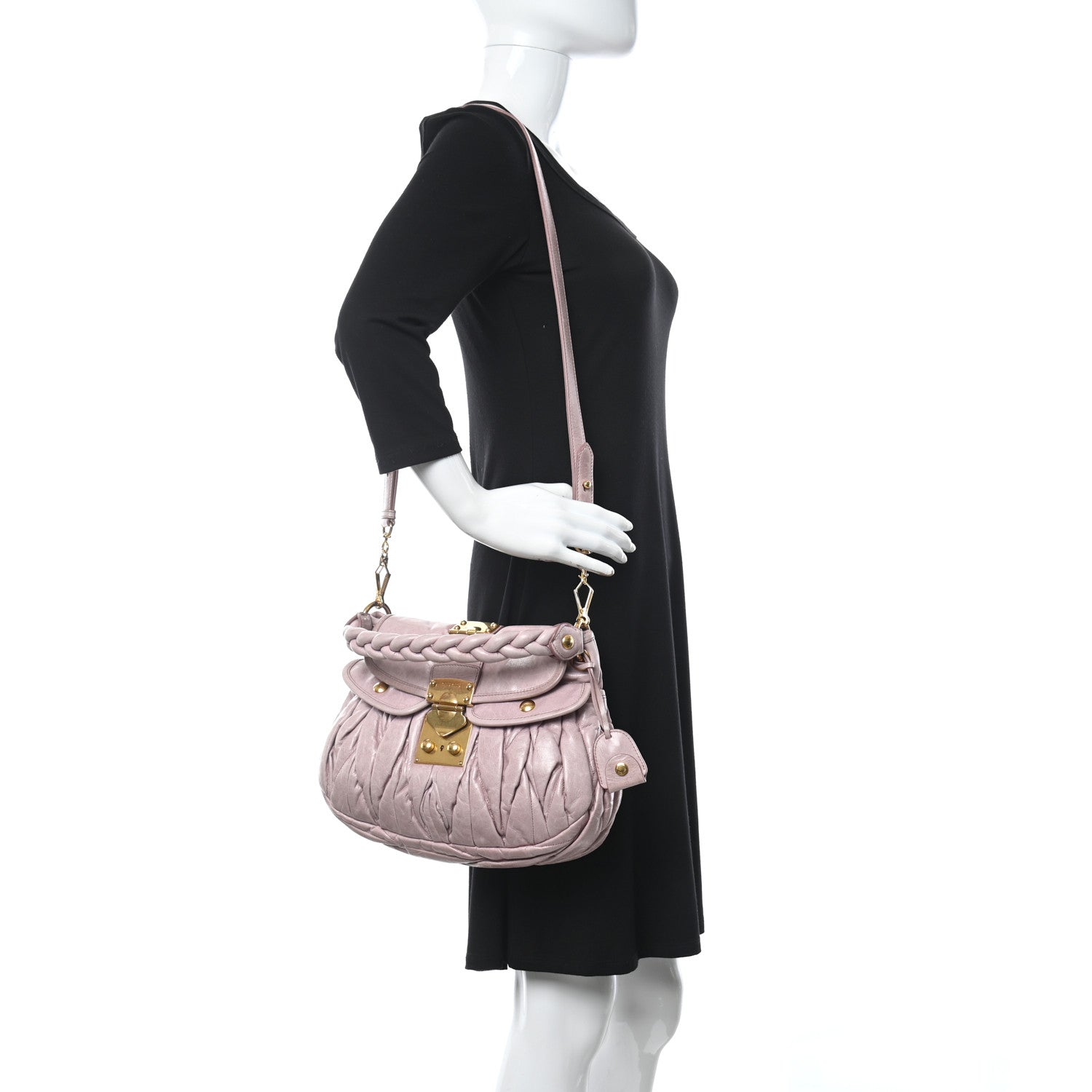 Miu Miu Nappa Matelasse Coffer Hobo Mughetto 2 of 10