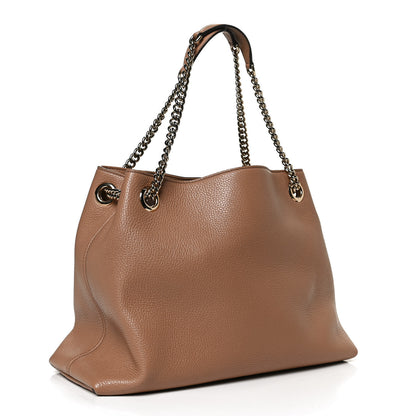 Gucci Pebbled Calfskin Medium Soho Chain Shoulder Bag Camelia 2 of 9