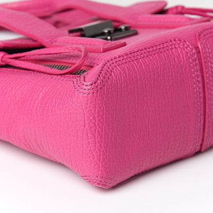 3.1 Phillip Lim 3.1 Textured Calfskin Mini Pashli Satchel Fuchsia 7 of 8
