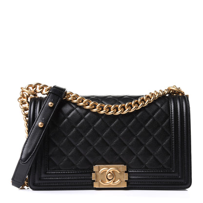 Chanel Caviar Quilted Medium Boy Flap Black 1 of 11