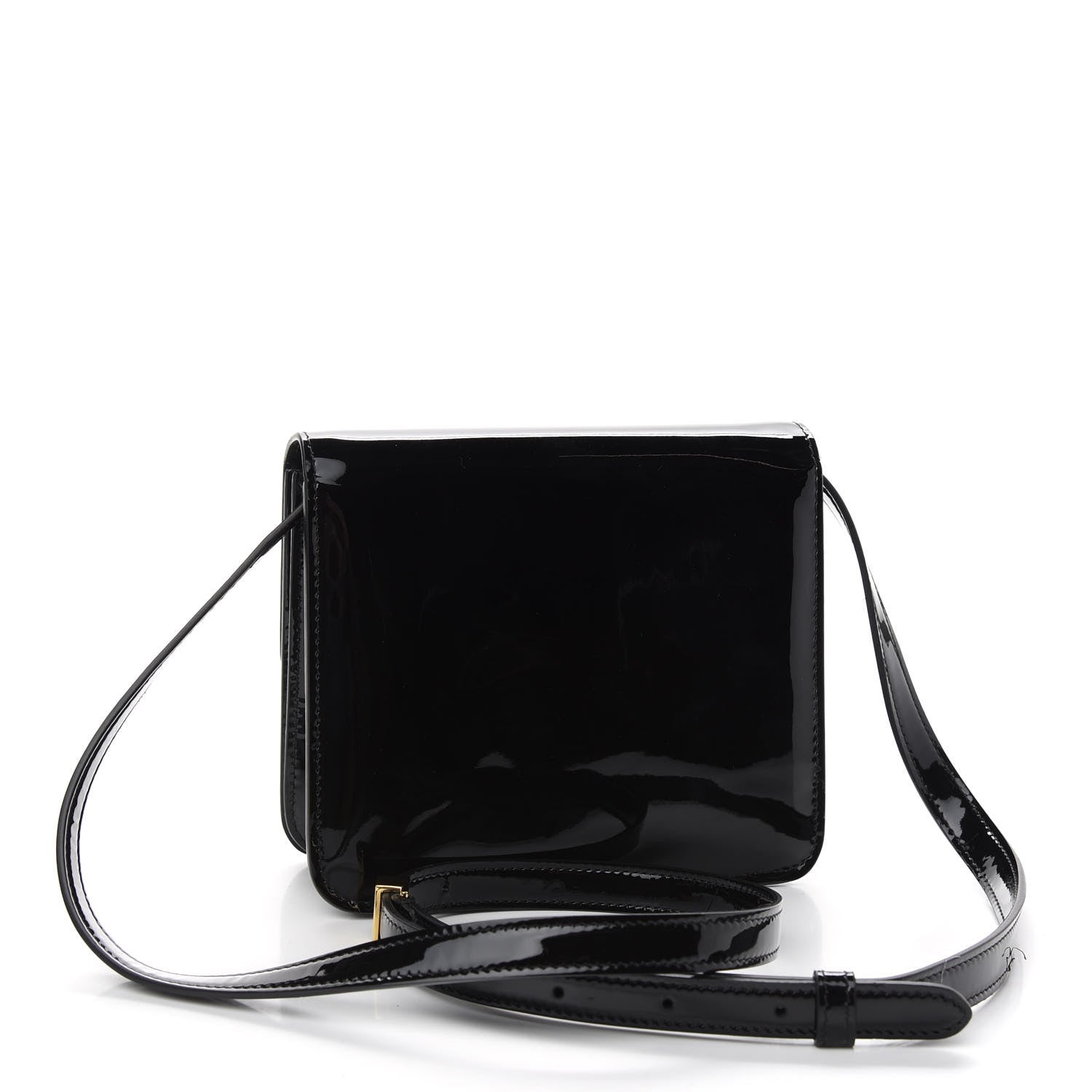 Fendi Vitello Vernice Mou Karligraphy Crossbody Bag Black 3 of 10