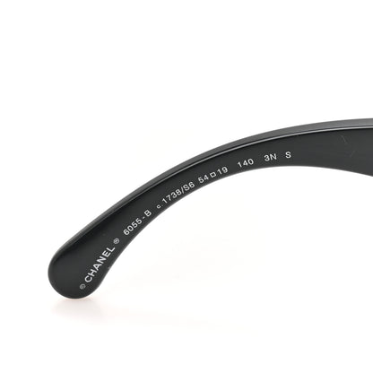 Chanel Acetate Metal Crystal Square Folding Sunglasses 6055-B Grey 5 of 9