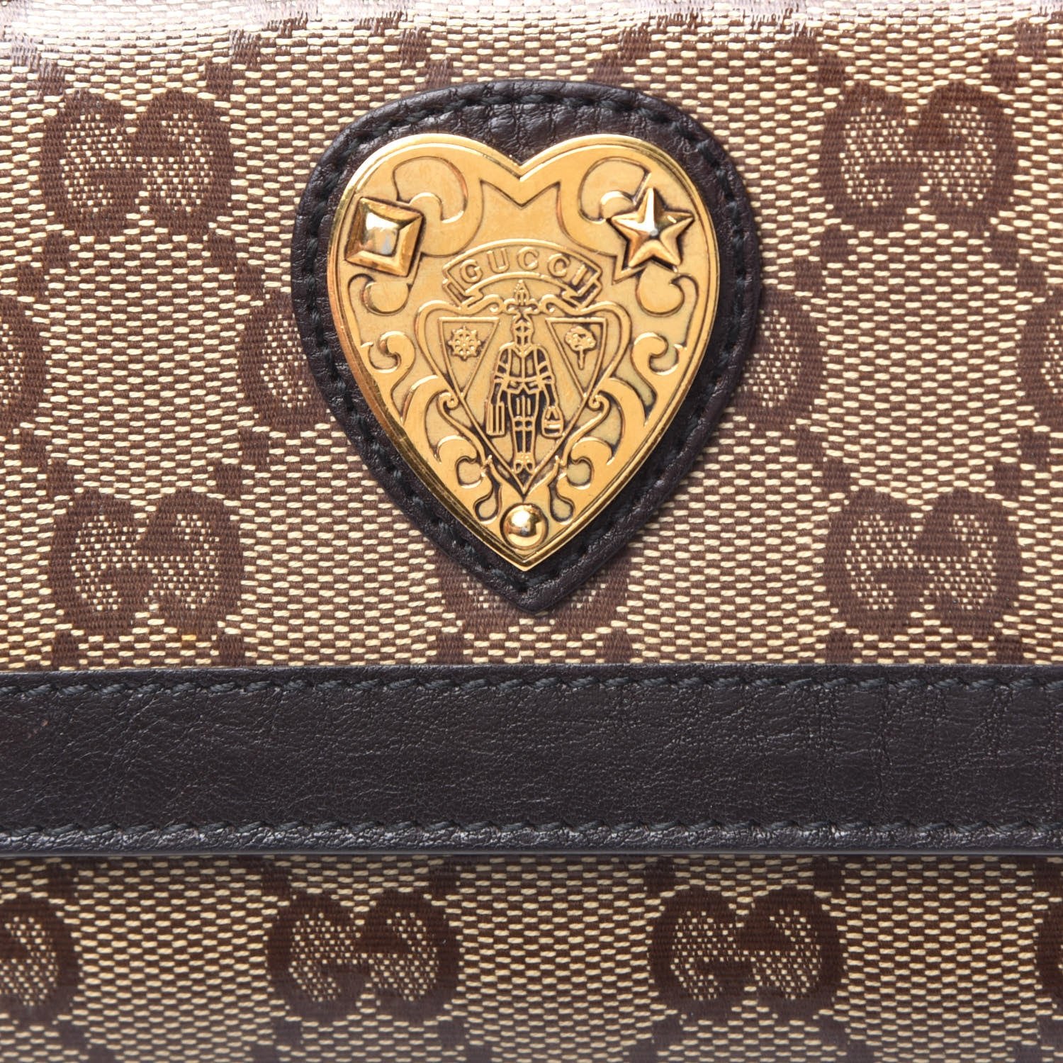 Gucci Crystal Monogram Babouska Continental Flap Wallet Brown 8 of 8