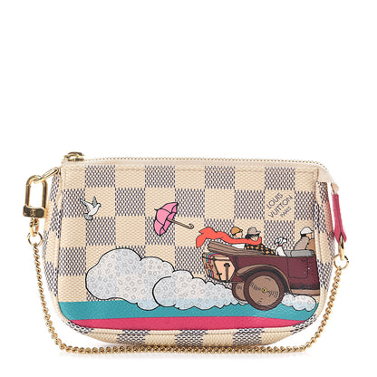 Louis Vuitton Damier Azur 2015 Christmas Animation Mini Pochette Accessories 1 of 5
