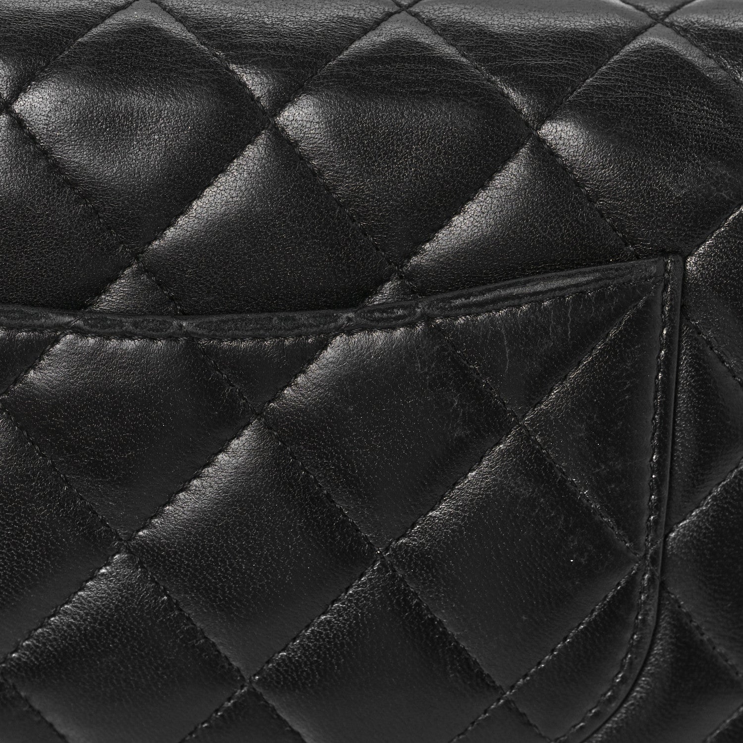 Chanel Lambskin Quilted Wallet On Chain WOC Black 11 of 12