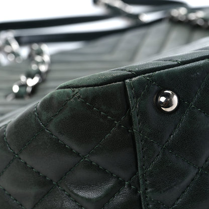 Chanel Iridescent Calfskin Chevron Quilted Surpique Tote Black 11 of 11