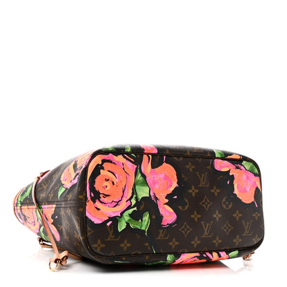 Louis Vuitton Monogram Roses Neverfull MM 4 of 10