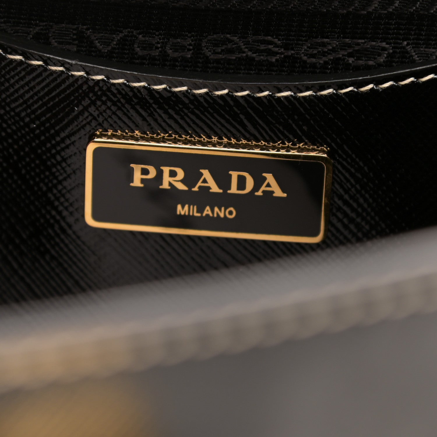 Prada Saffiano Vernice Turn Lock Shopping Tote Black 5 of 10