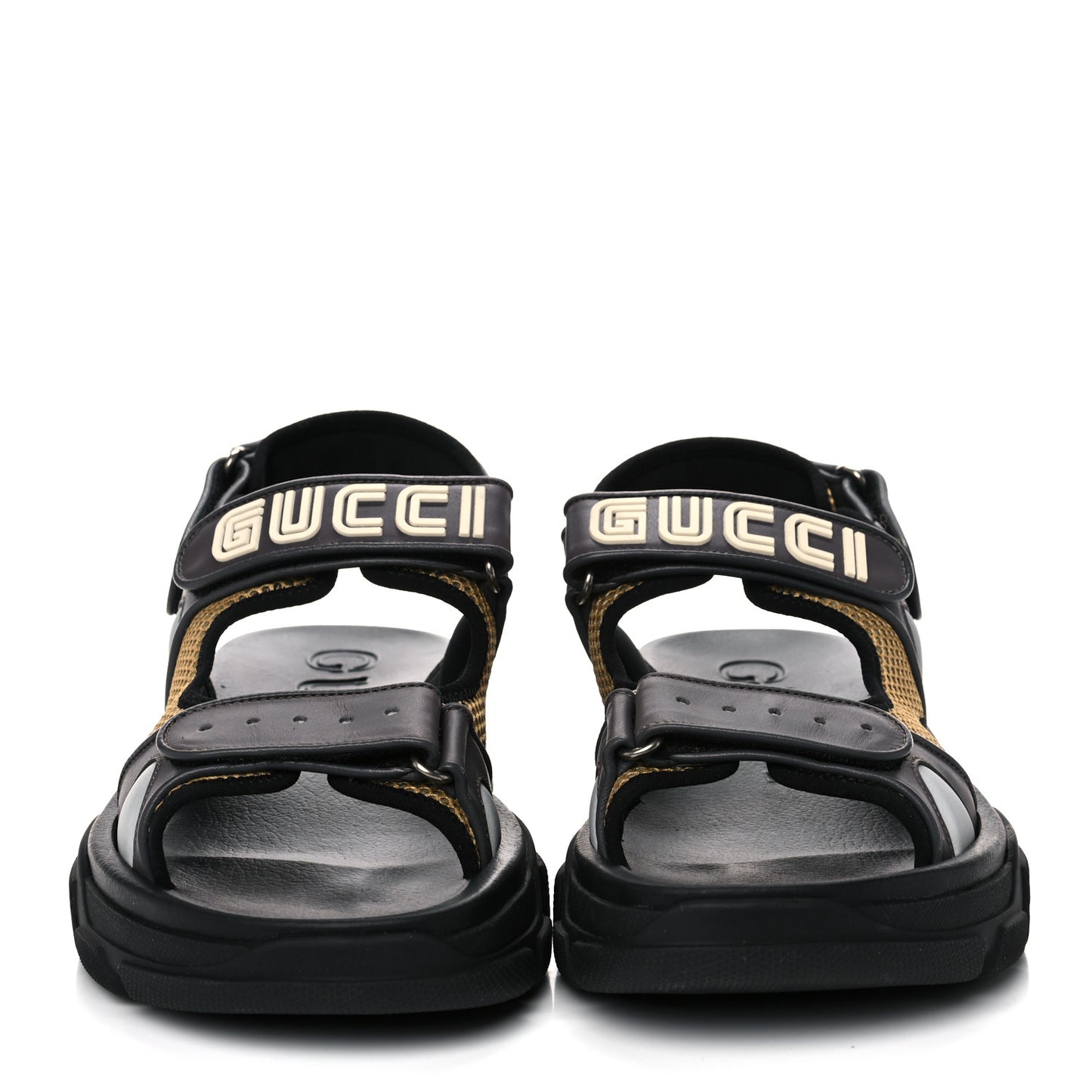 X SEGA Nappa Mesh Mens Aguru Sandals 9 Loess Black