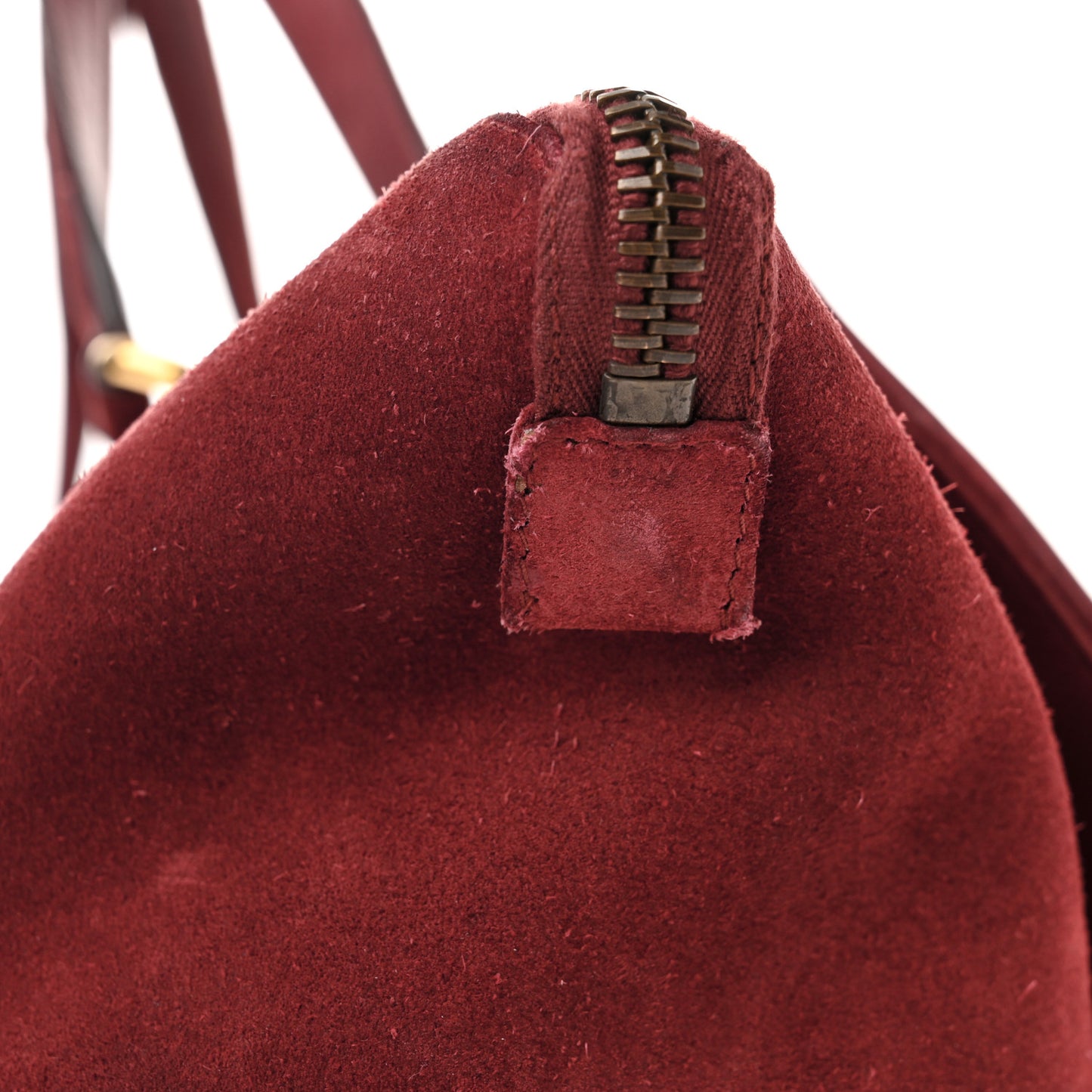 Suede Medium 1973 Top Handle Satchel Red