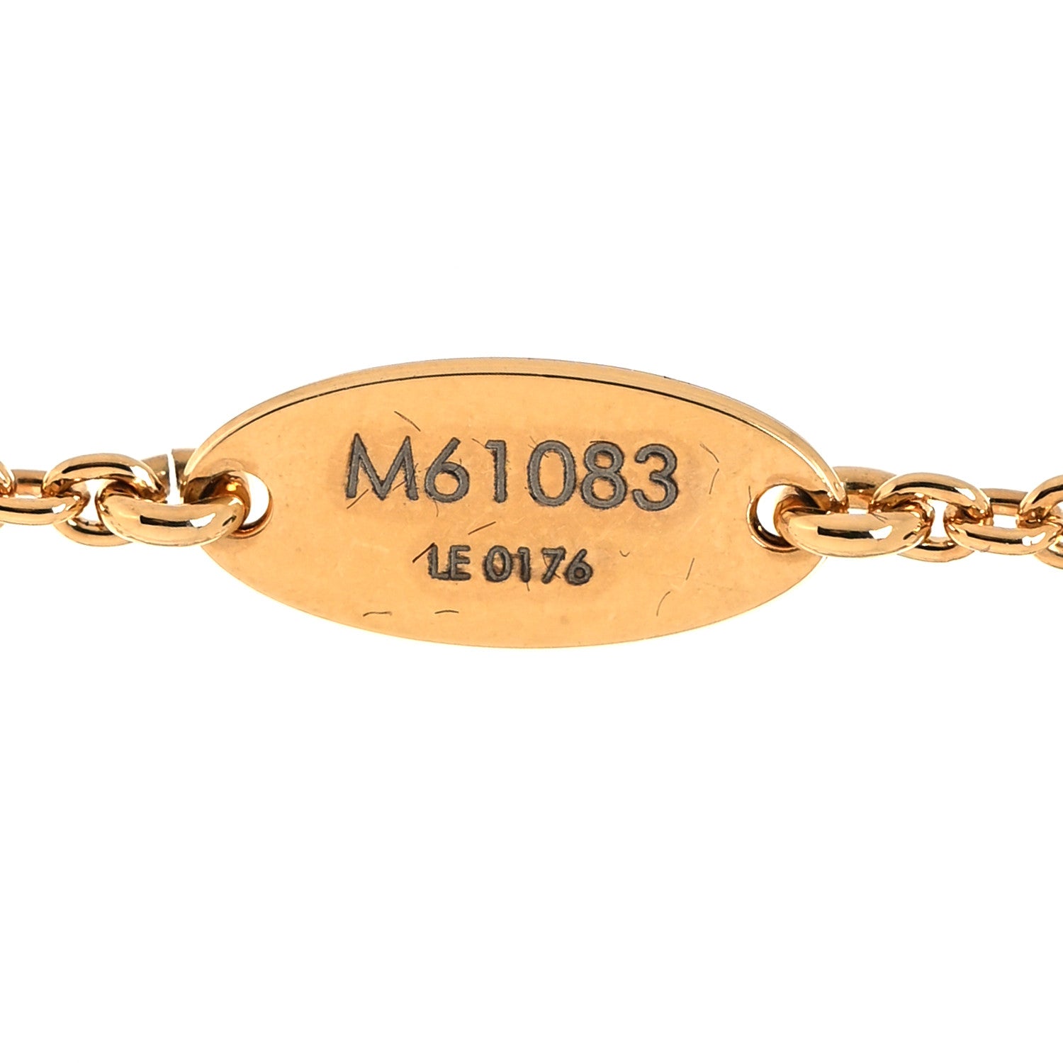Louis Vuitton Brass Essential V Necklace Gold 6 of 6