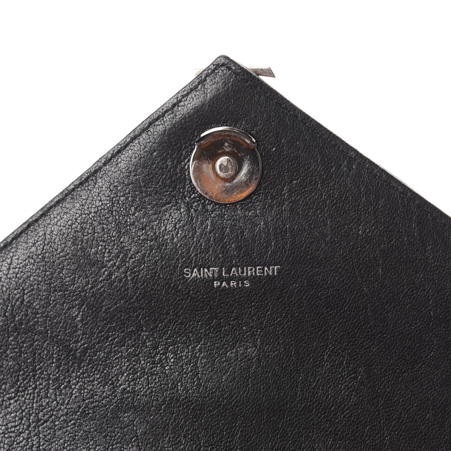 Saint Laurent Calfskin Matelasse Diamond Quilted Monogram Medium College Bag Black 10 of 16