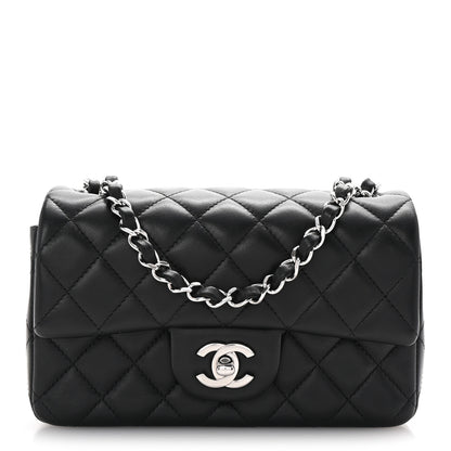 Chanel Lambskin Quilted Mini Rectangular Flap Black 1 of 10