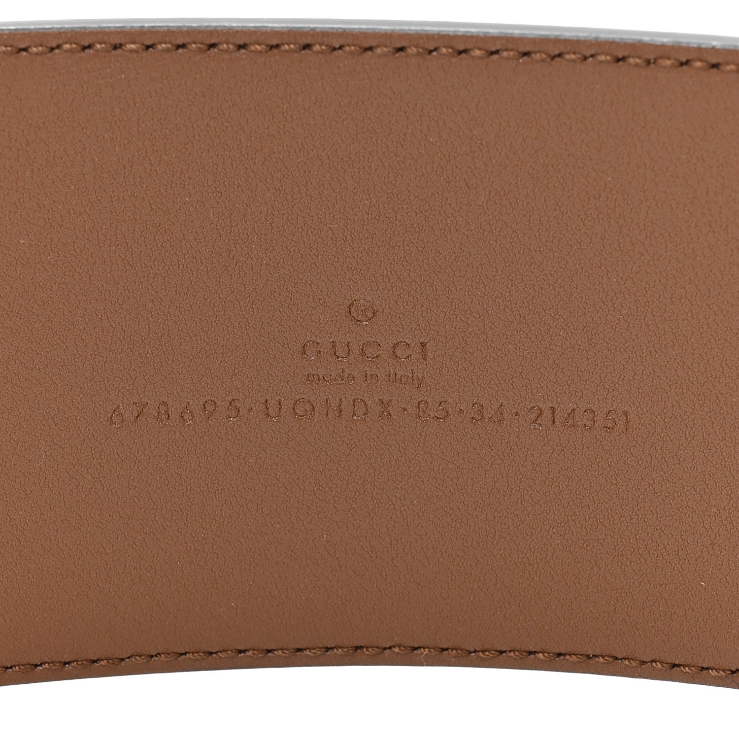 Gucci GG Supreme Monogram Equestrian Wide Belt 85 34 Brown Multicolor 4 of 5