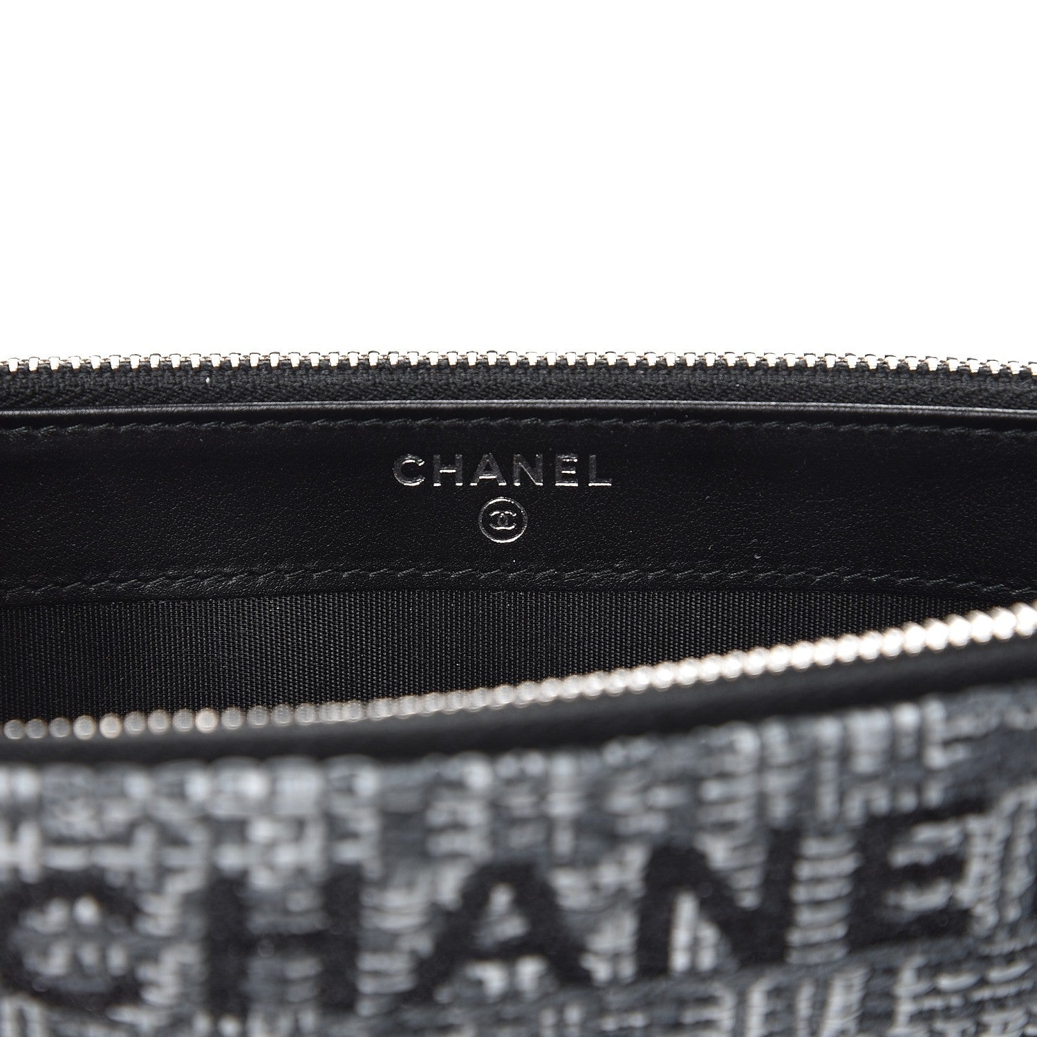 Chanel Canvas Small Deauville Clutch With Chain Charcoal 6 of 8