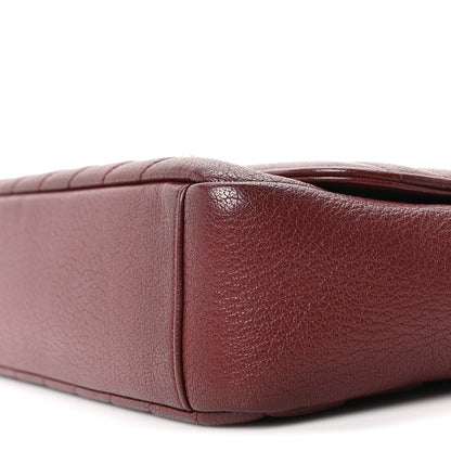 Chanel Shiny Goatskin Diagonal Quilted Medium Flap Burgundy 10 of 10
