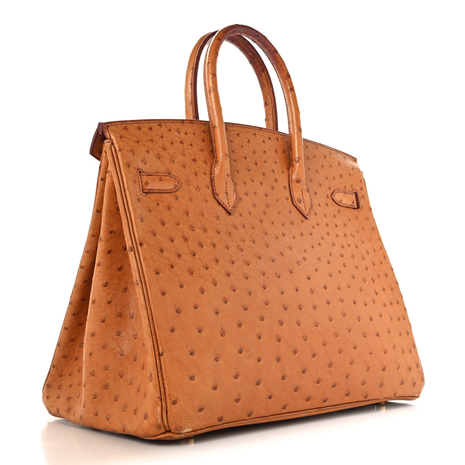 Hermes Ostrich Birkin 35 Gold 2 of 15