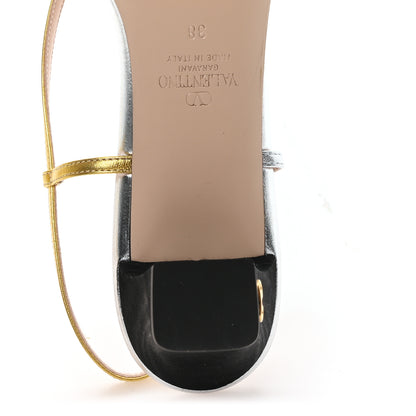 Valentino Garavani Metallic Embellished Bowow 45mm Slingback Pump 38 Black 7 of 10
