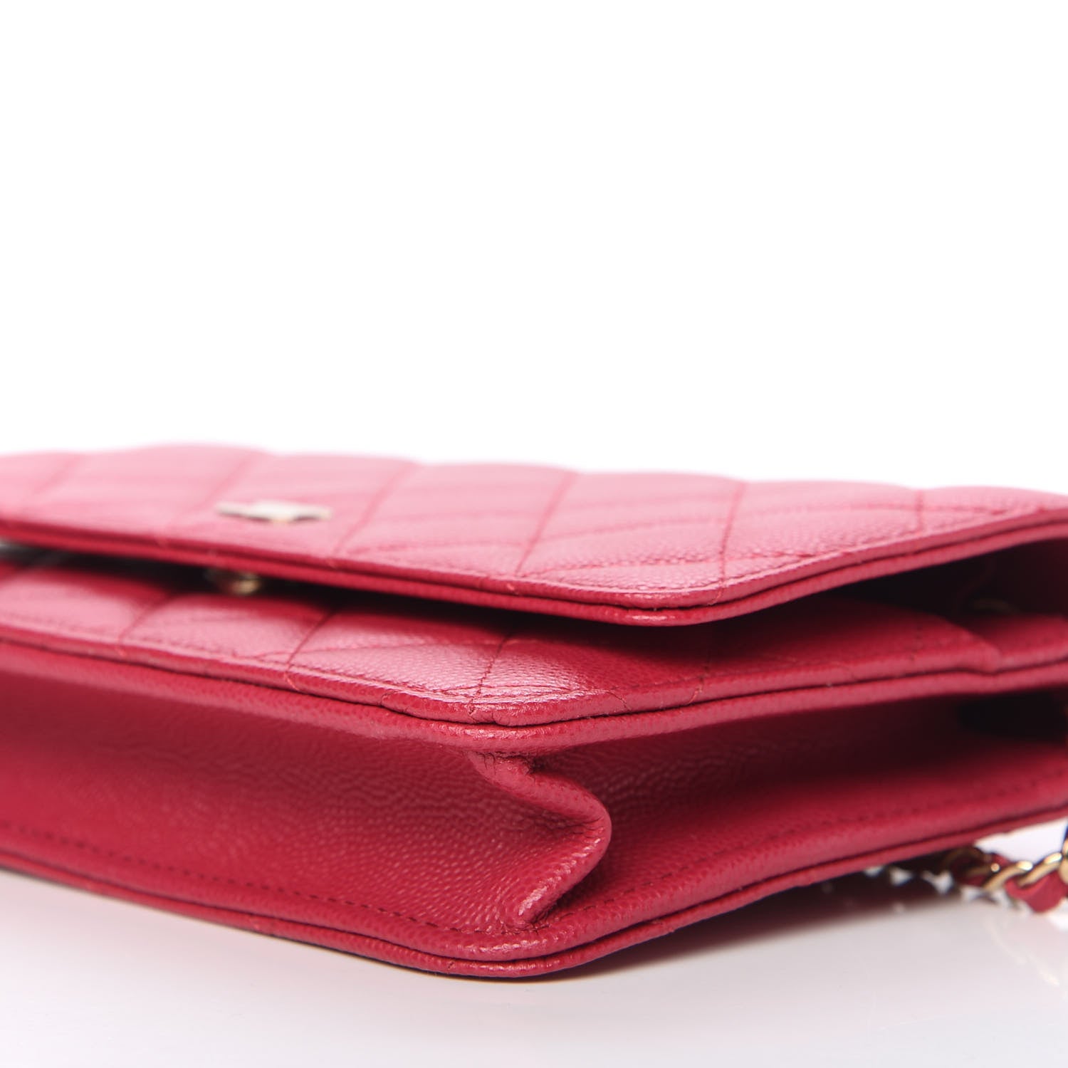 Chanel Caviar Quilted Wallet On Chain WOC Dark Pink 10 of 12