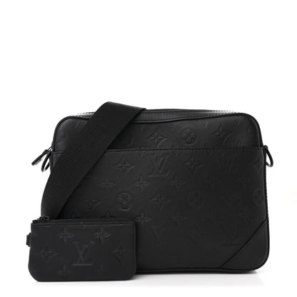 Louis Vuitton Calfskin Monogram Shadow Duo Messenger Black 3 of 12