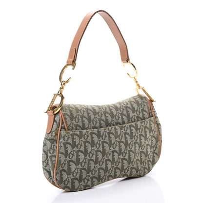 Christian Dior Monogram Double Saddle Bag Green 2 of 17