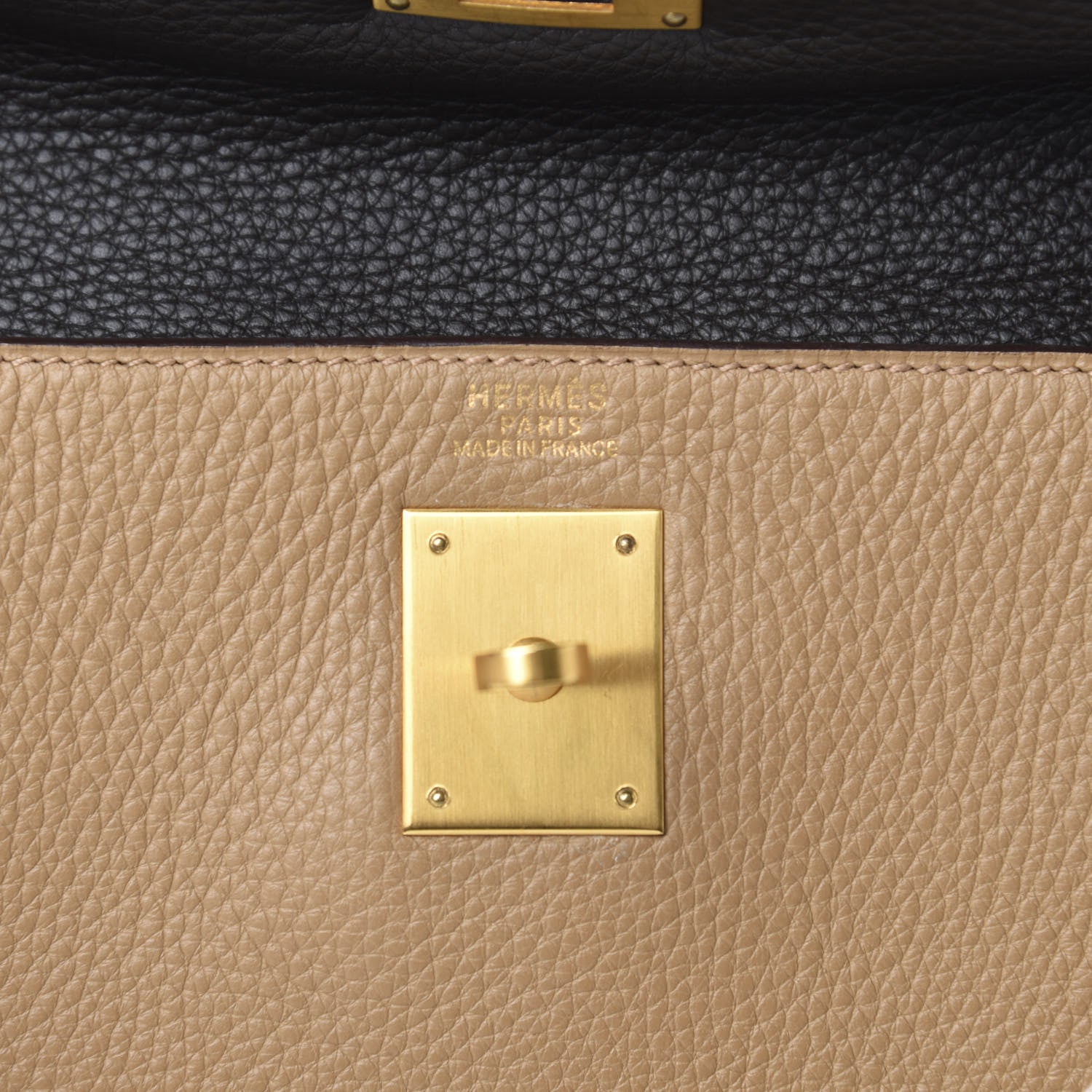 Hermes Togo Tri-Color Kelly Retourne 32 Tabac Camel Ebene Parchemin 8 of 10