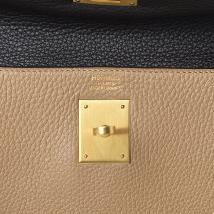 Hermes Togo Tri-Color Kelly Retourne 32 Tabac Camel Ebene Parchemin 8 of 10