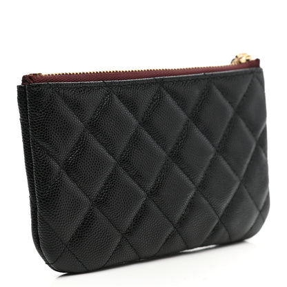 Chanel Caviar Quilted Small Cosmetic Case Black 4 of 9