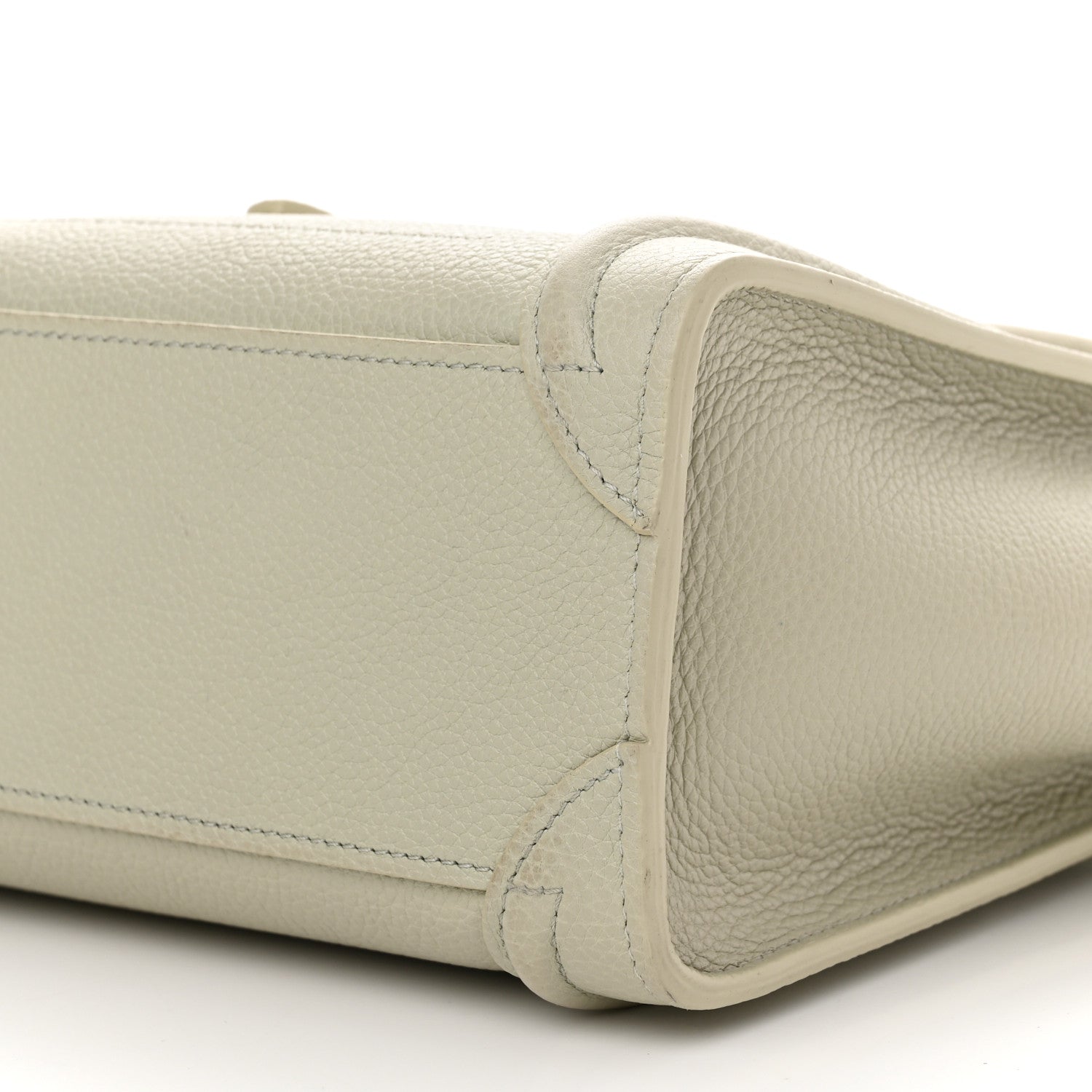 Celine Drummed Calfskin Nano Luggage Vert D'eau 11 of 11