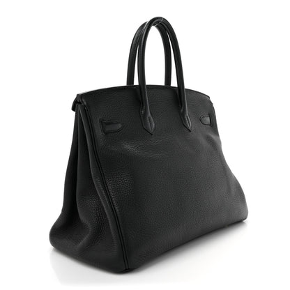 Hermes Taurillon Clemence Birkin 35 Black 3 of 16