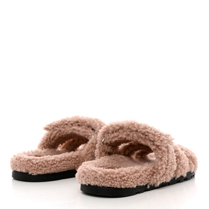 Hermes Woolskin Womens Chypre Sandals 36 Bois De Santal 4 of 9