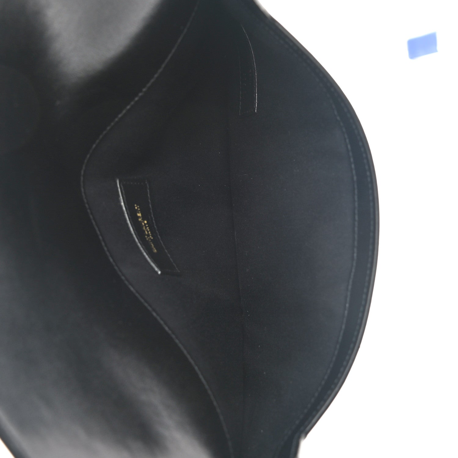 Saint Laurent Smooth Shiny Calfskin Monogram Uptown Pouch Black 5 of 8