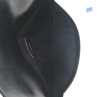Saint Laurent Smooth Shiny Calfskin Monogram Uptown Pouch Black 5 of 8