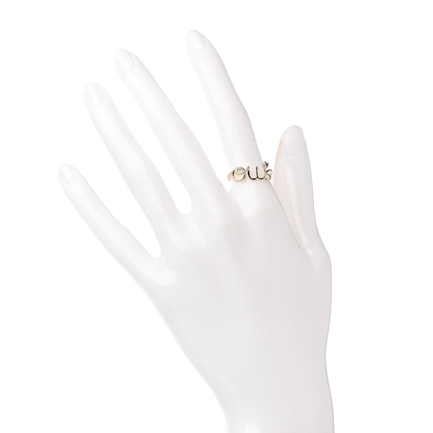 18K Yellow Gold Diamond Oui Ring 53 6.25