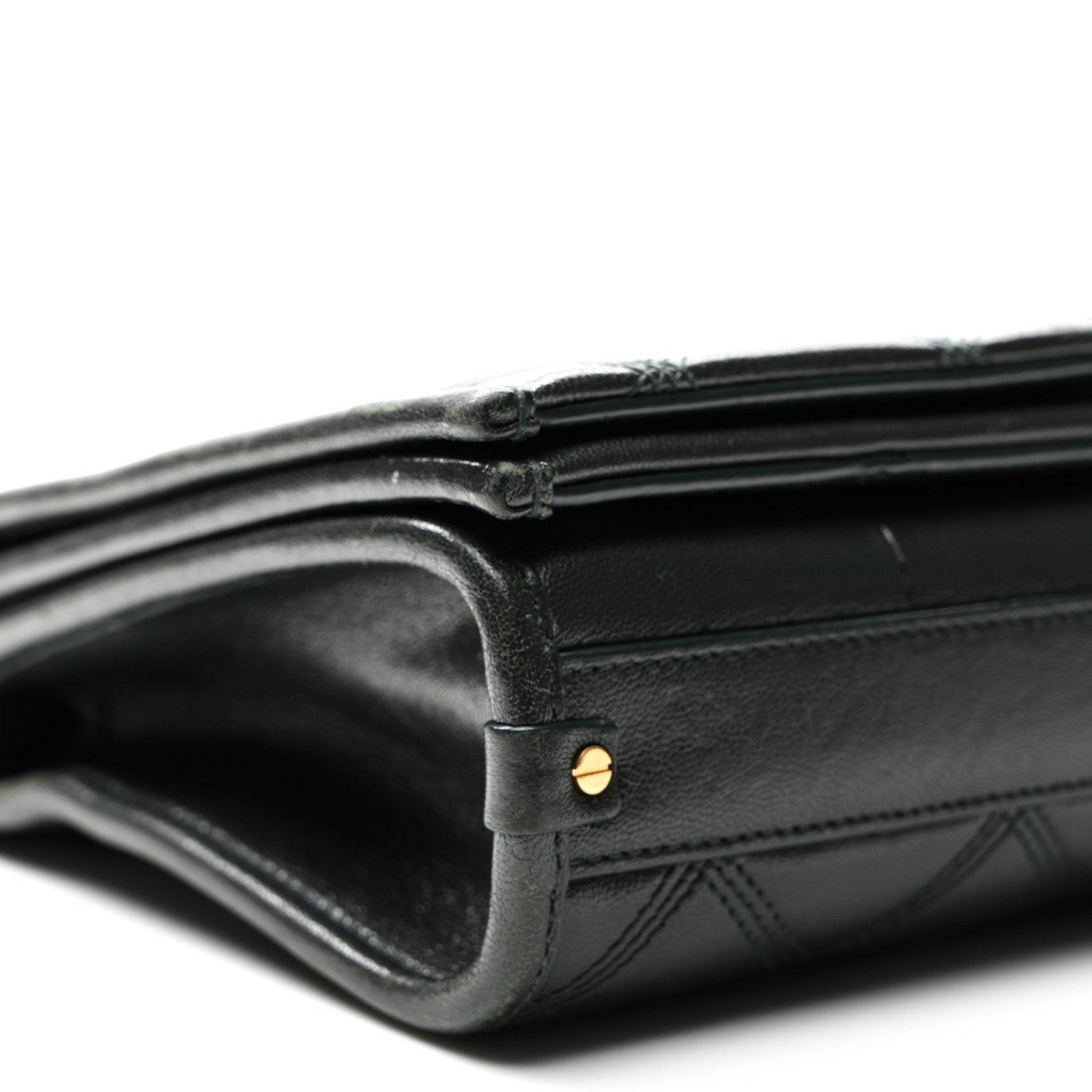 Saint Laurent Lambskin Quilted Mini Becky Chain Bag Vert Fonce 9 of 21