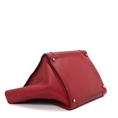 Celine Supple Calfskin Medium Phantom Luggage Red 4 of 11