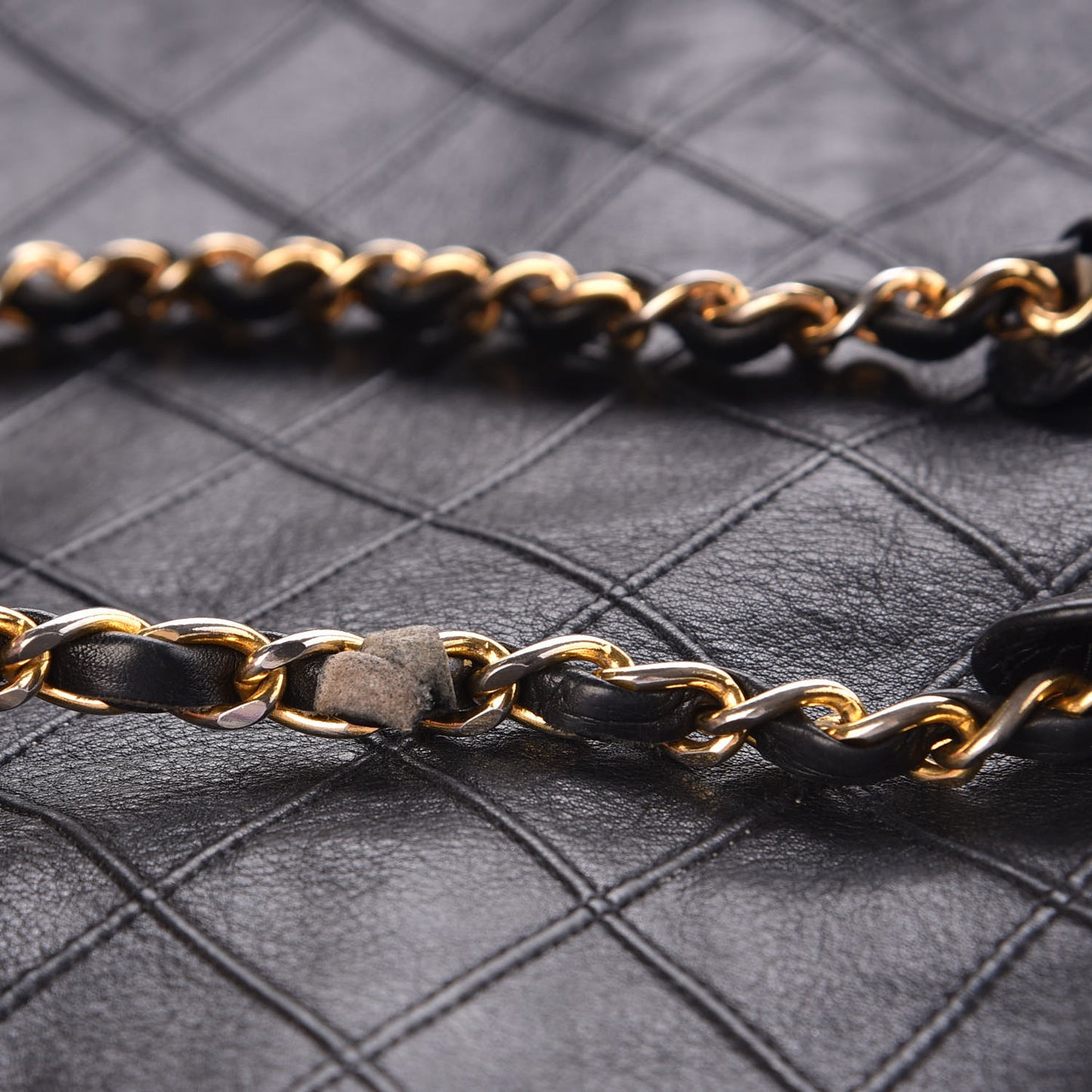 Lambskin Double Stitched Tote Black