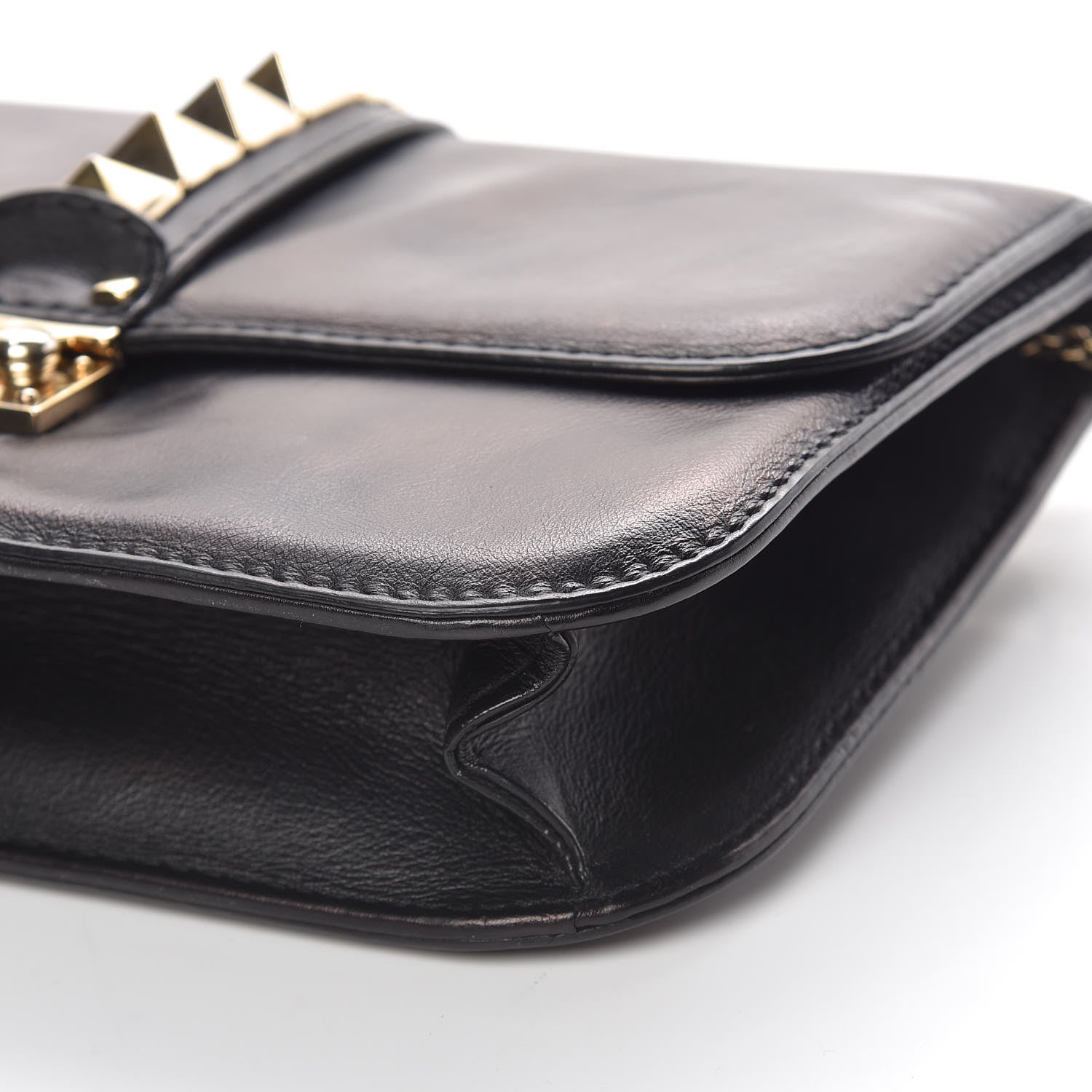 Valentino Garavani Vitello Medium Glam Lock Rockstud Flap Black 8 of 19