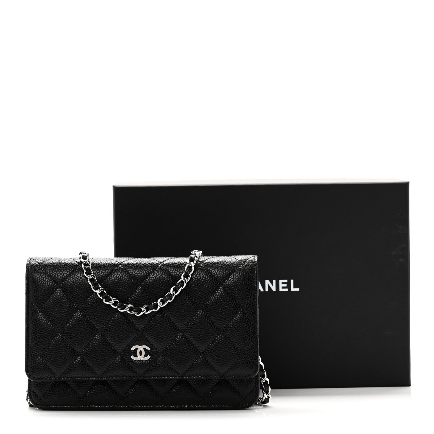 Chanel Caviar Quilted Wallet On Chain WOC Black 12 of 12