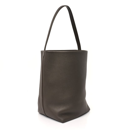 The Row Grained Calfskin Large N/S Park Tote French Grey 3 of 9