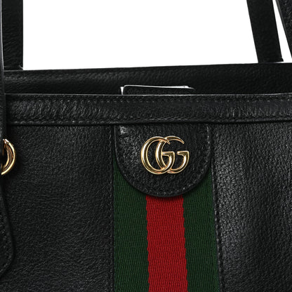 Gucci Textured Calfskin Web Medium Ophidia Shopping Tote Black 8 of 10