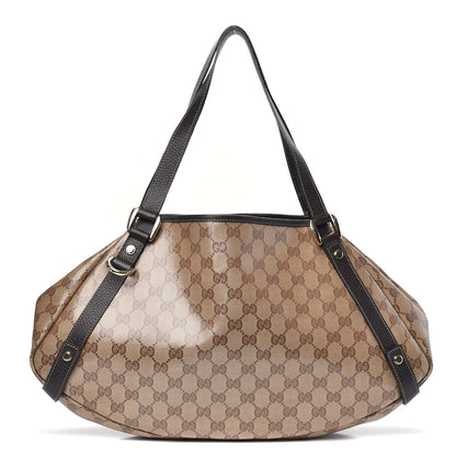 Gucci Crystal Monogram Medium Abbey Shoulder Bag Dark Brown 1 of 9