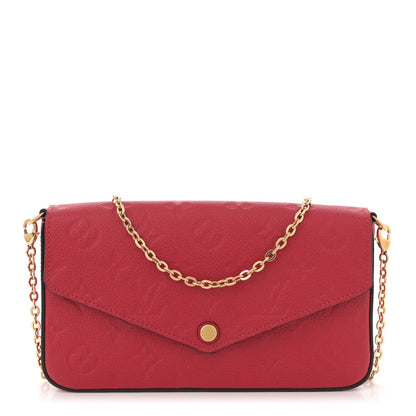 Louis Vuitton Empreinte Pochette Felicie Chain Wallet Scarlet 1 of 10