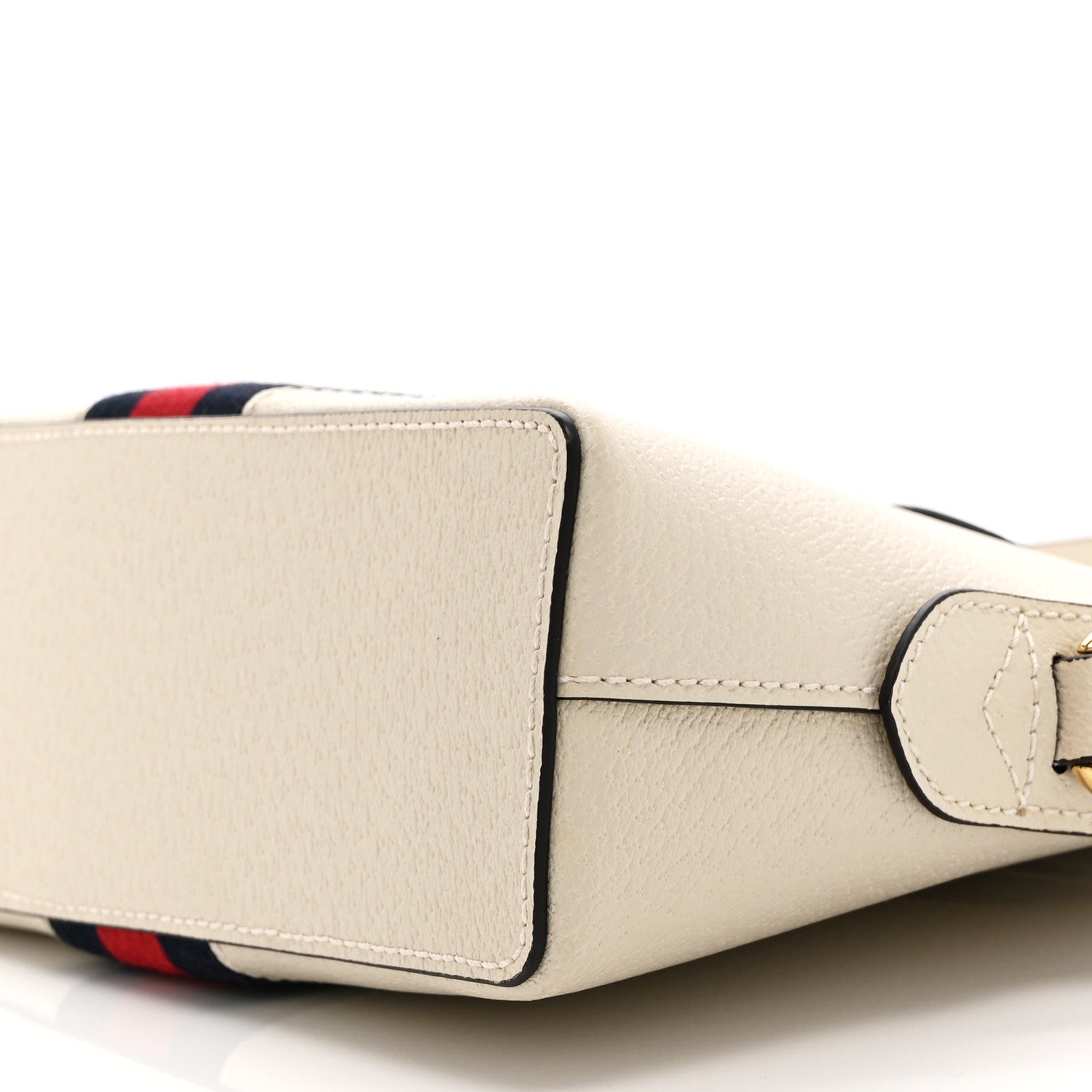 Gucci Textured Dollar Calfskin Web Small Ophidia Dome Shoulder Bag Mystic White 11 of 11