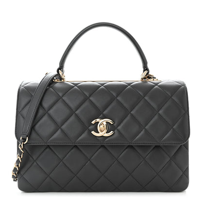 Chanel Lambskin Quilted Medium Trendy CC Flap Dual Handle Bag Dark Grey 1 of 11