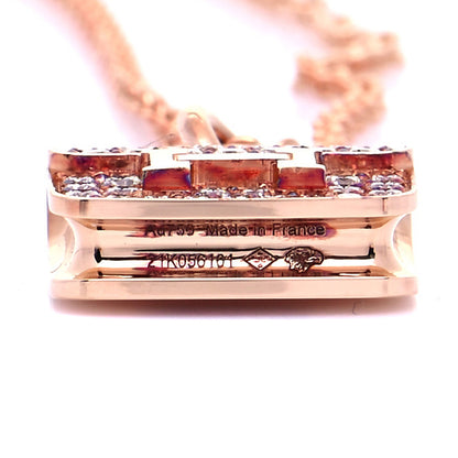 Hermes 18K Rose Gold Diamond Constance Amulettes Pendant Necklace 5 of 6